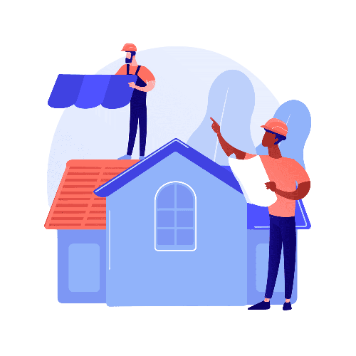 Illustration vectorielle chantier de construction